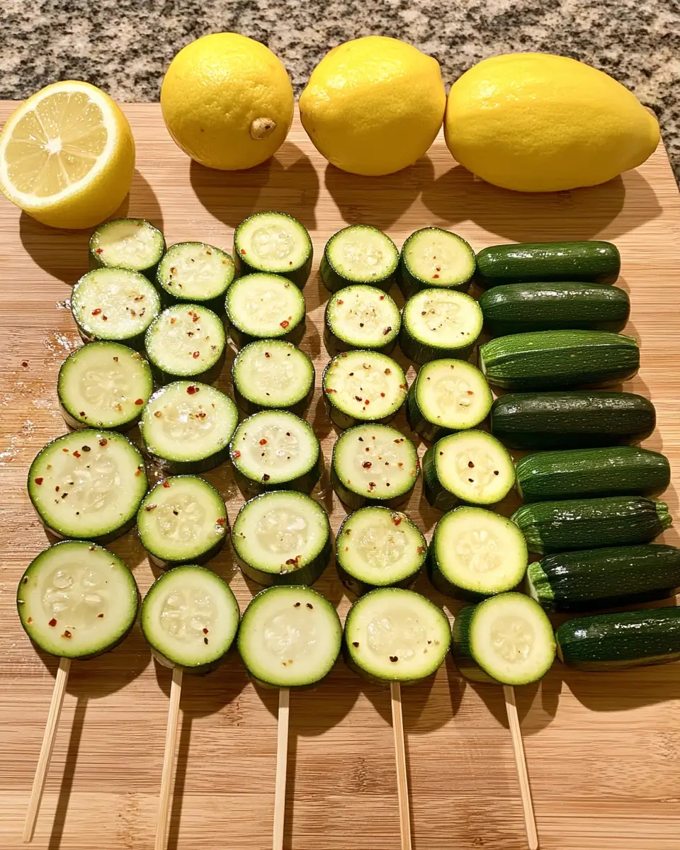 Ingredients for Irresistible Garlic Butter Zucchini Skewers You Need to Try