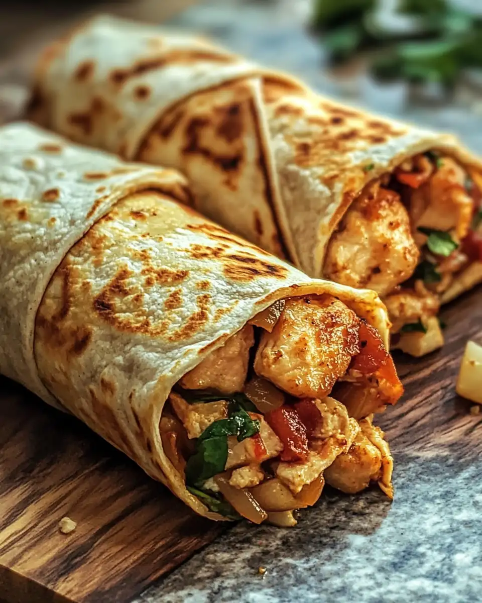 Final dish - Irresistible Garlic Chicken Wraps with Cheese You Need to Try Today