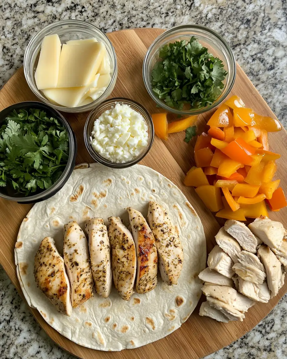Ingredients for Irresistible Garlic Chicken Wraps with Cheese You Need to Try Today