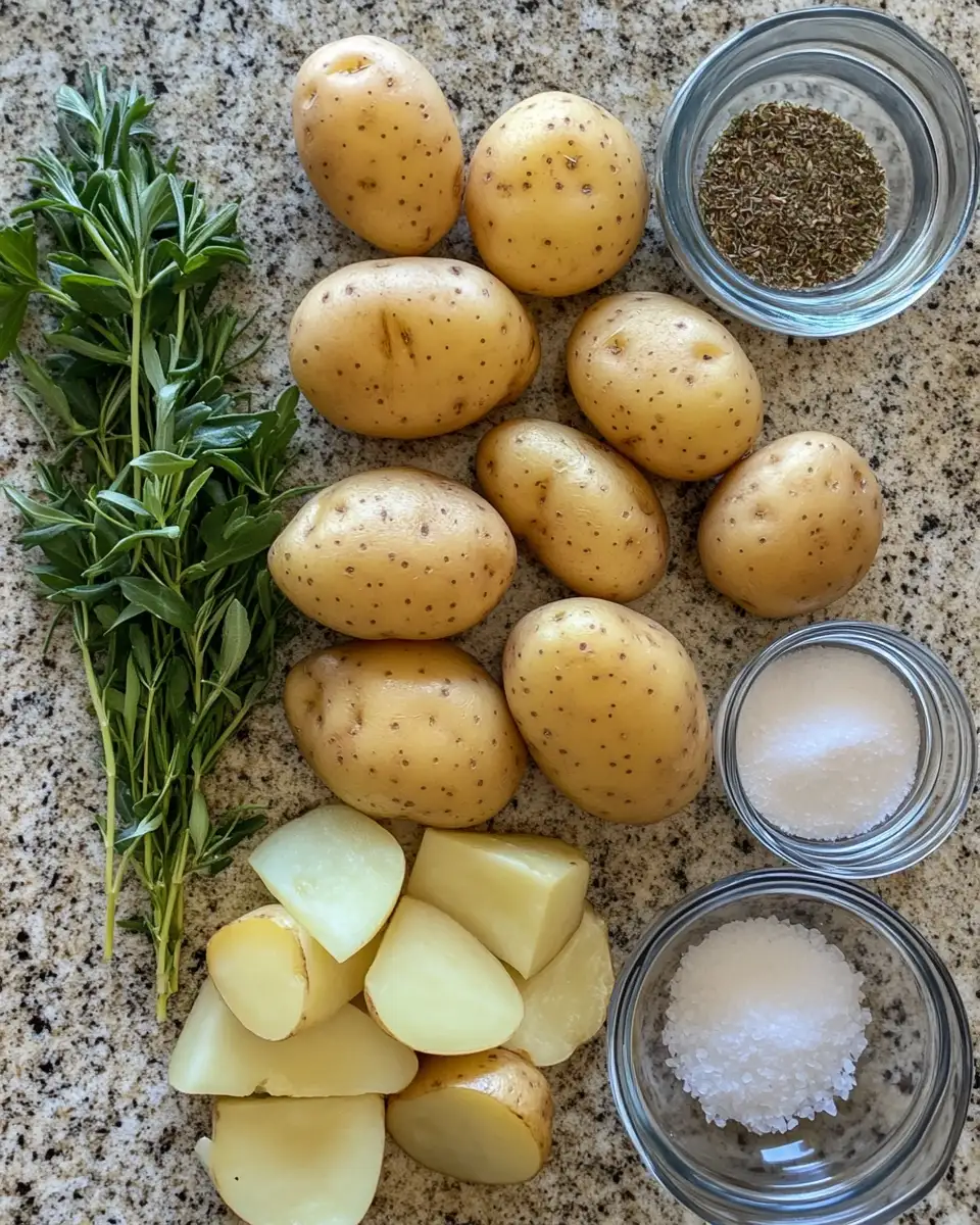 Ingredients for Garlic Herb Roasted Potatoes Recipe That Will Steal the Show