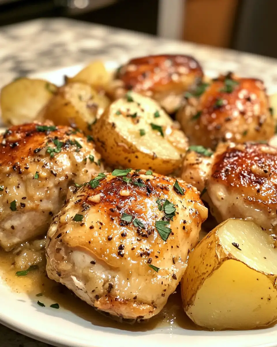 Garlic Parmesan Crockpot Chicken and Potatoes Recipe for Easy Comfort Food - Featured Image