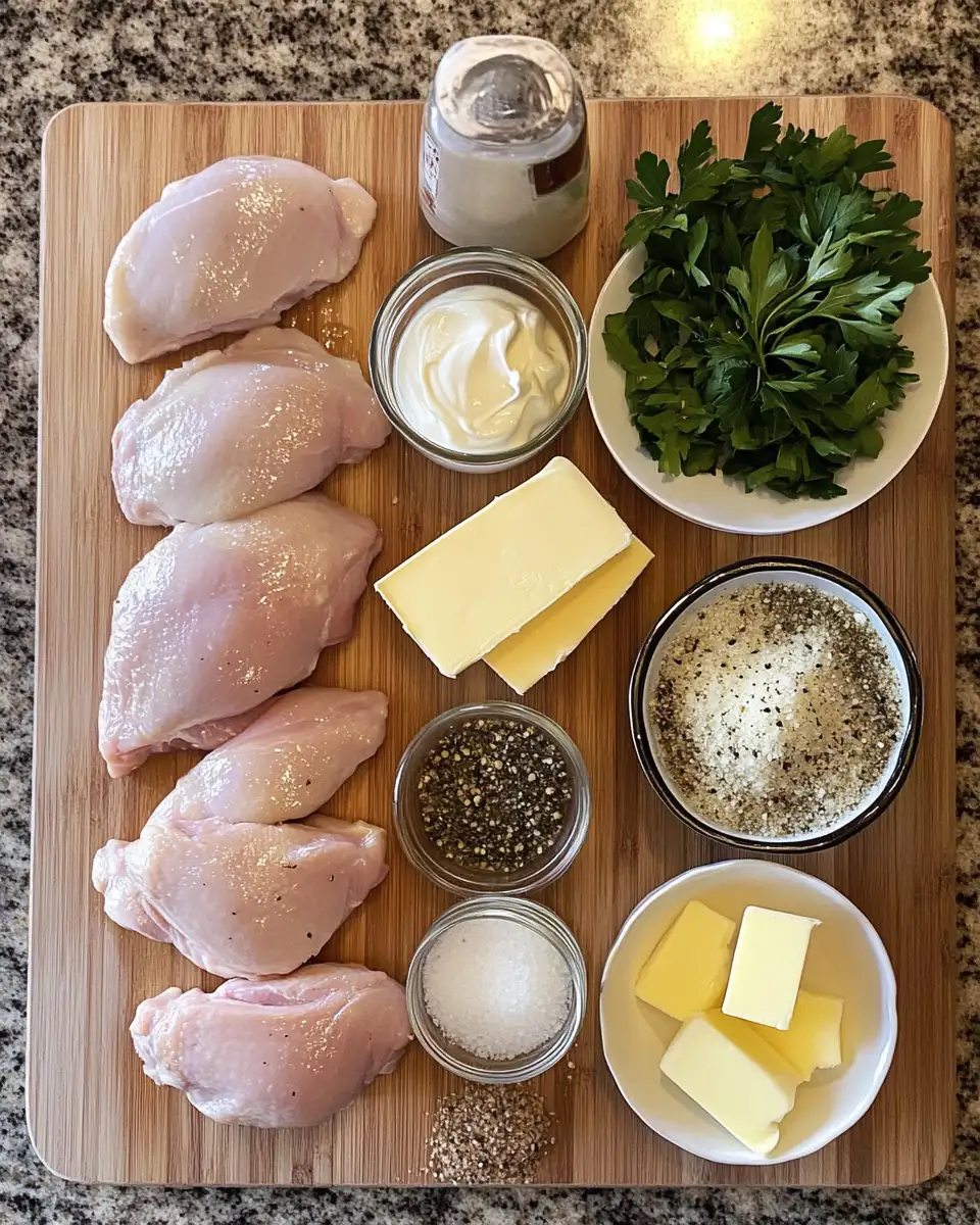 Ingredients for Irresistible Grilled Chicken with Creamy Garlic Sauce Recipe