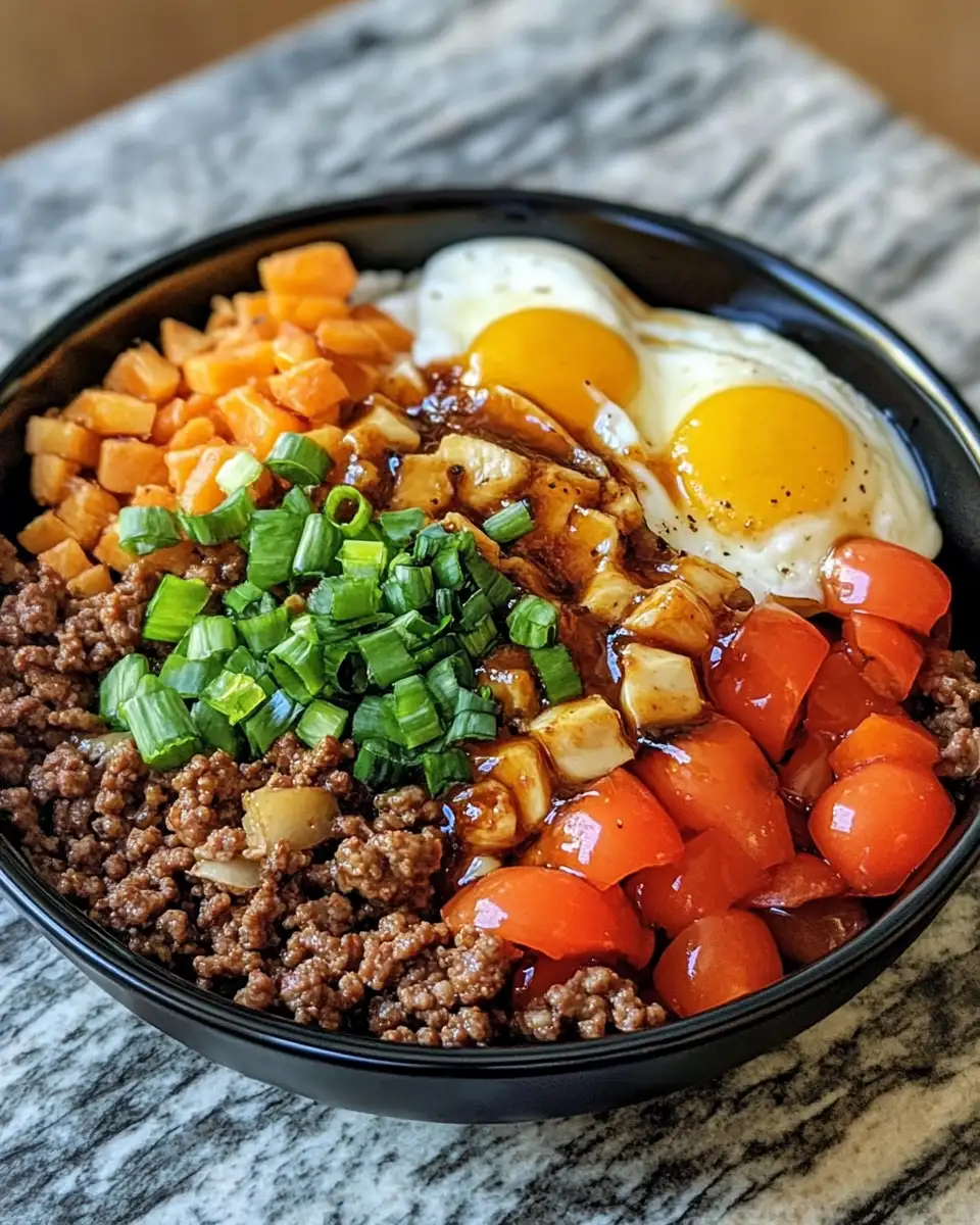 Final dish - Irresistible Ground Beef Hot Honey Bowl Recipe You Need to Try