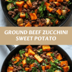 Hearty Ground Beef Zucchini Sweet Potato Skillet Recipe for Busy Weeknights