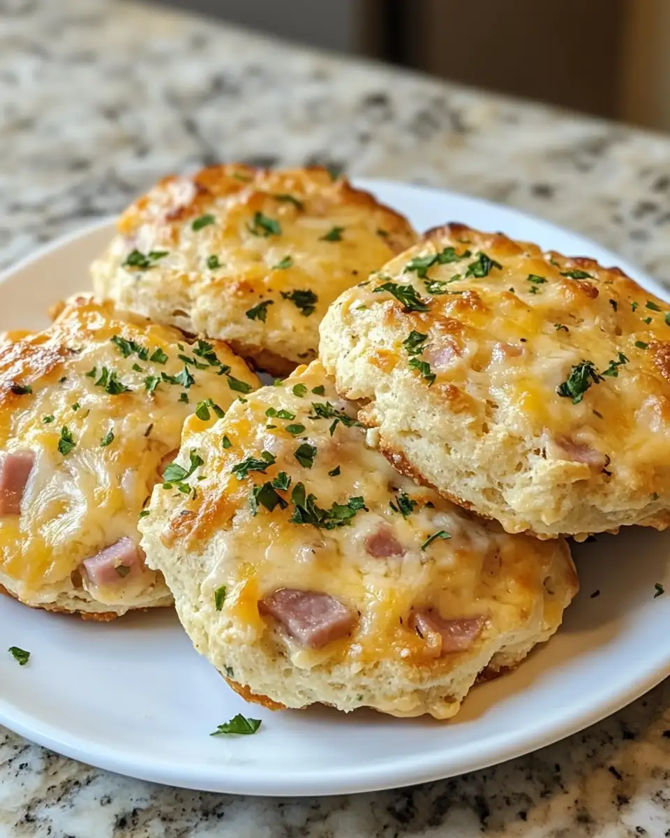 Final dish - Irresistible Ham and Cheese Butter Swim Biscuits You Need to Try