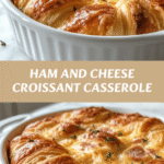 Ultimate Comfort Food Ham and Cheese Croissant Casserole Recipe