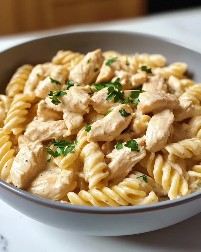 High Protein Creamy Chicken Pasta Recipe for a Delicious Muscle Boost - Featured Image