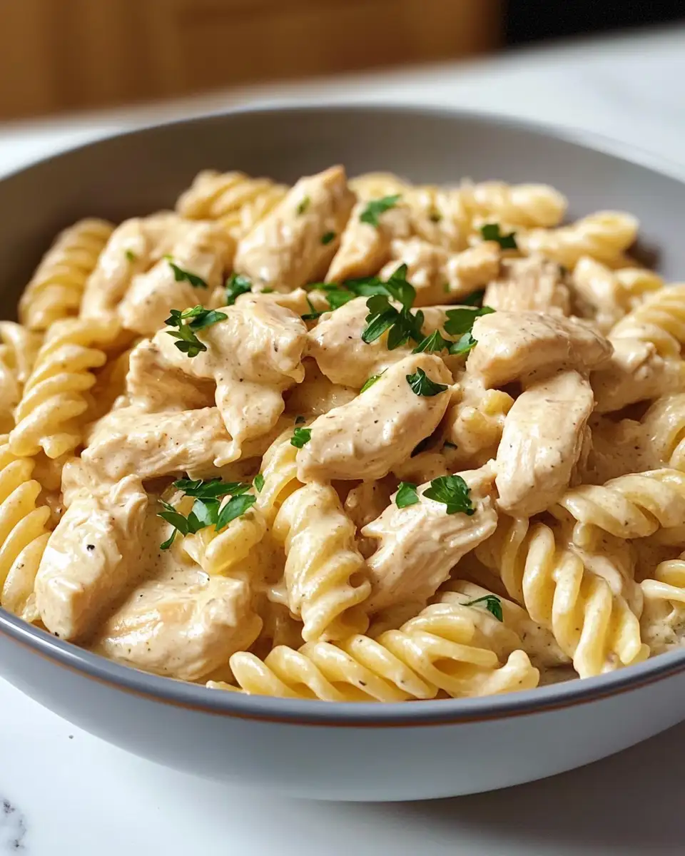High Protein Creamy Chicken Pasta Recipe for a Delicious Muscle Boost - Featured Image