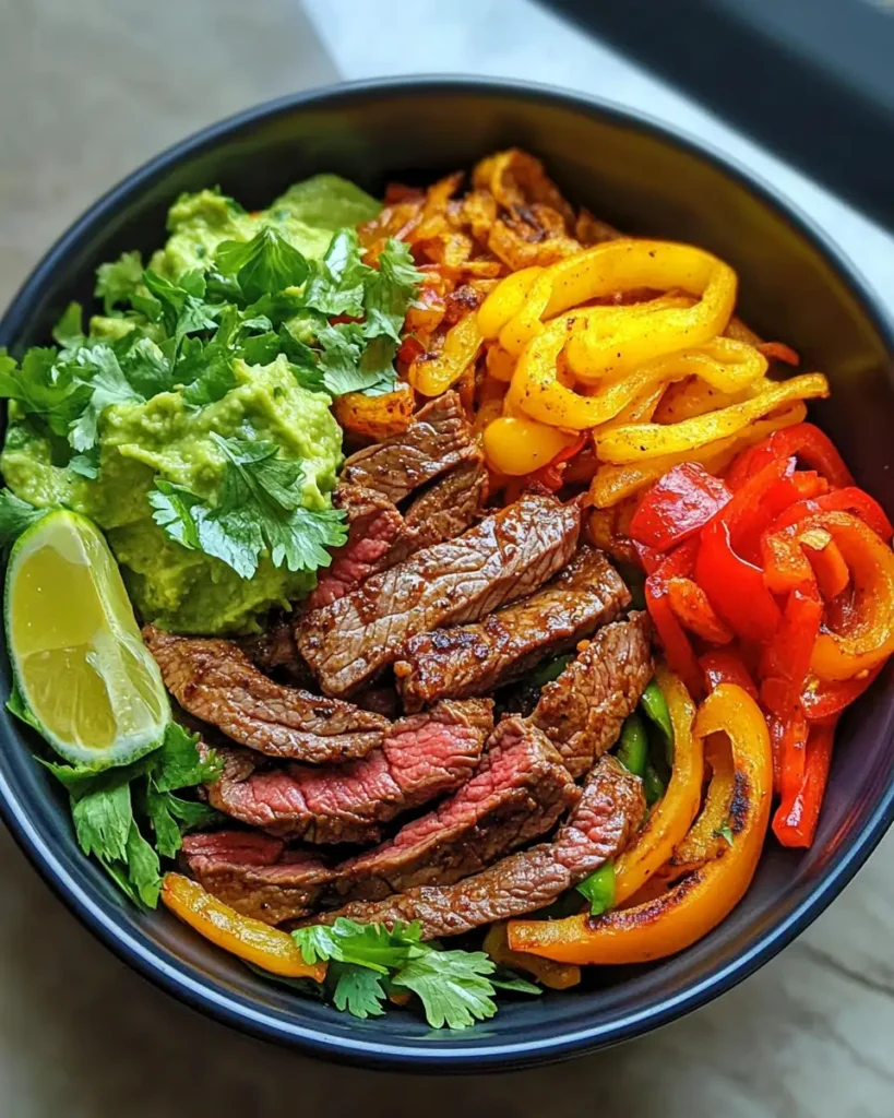 High Protein Steak Fajita Bowl That Packs a Flavorful Punch - Featured Image
