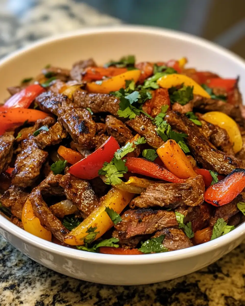 Final dish - High Protein Steak Fajita Bowl That Packs a Flavorful Punch