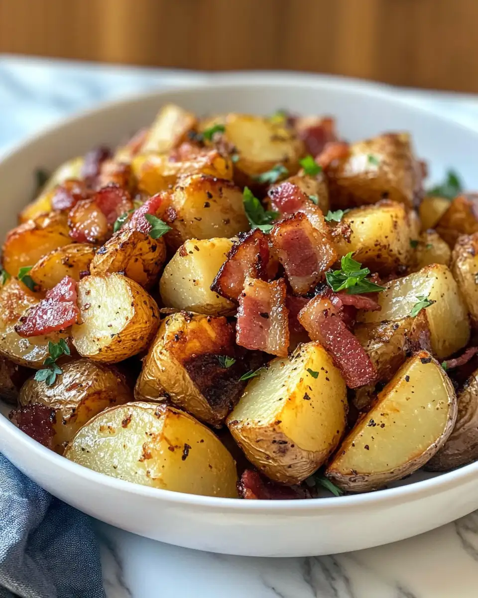 Final dish - Sweet and Savory Delight Honey Bacon Roasted Potatoes Recipe