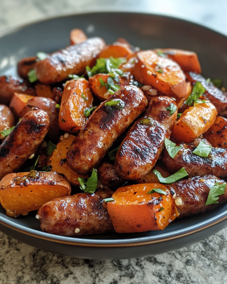 Sweet and Savory Delight Honey Garlic Sausage Sweet Potatoes Recipe - Featured Image