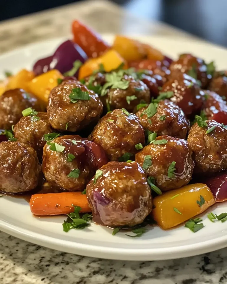 Savor the Flavor Korean BBQ Meatballs with Roasted Vegetables Delight - Featured Image