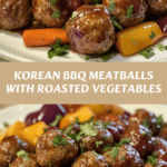 Savor the Flavor Korean BBQ Meatballs with Roasted Vegetables Delight