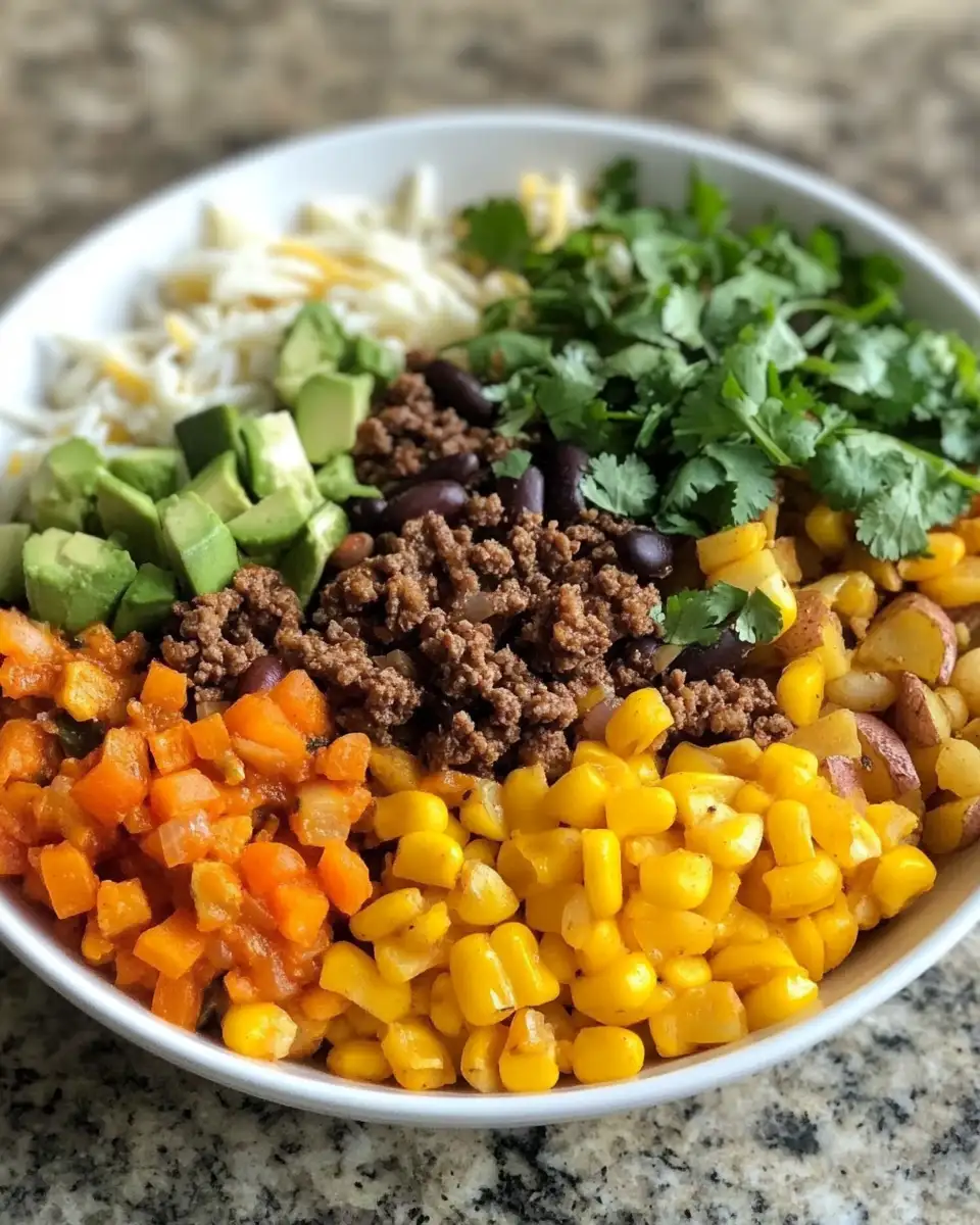 Final dish - Ultimate Loaded Potato Taco Bowl Recipe for Flavor-Packed Meals