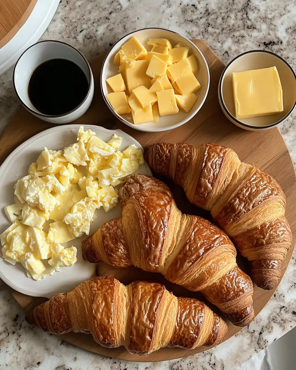 Ingredients for Wake Up to the Sweet and Savory Magic of Maple Mustard Croissant Breakfast Sandwich