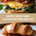 Wake Up to the Sweet and Savory Magic of Maple Mustard Croissant Breakfast Sandwich
