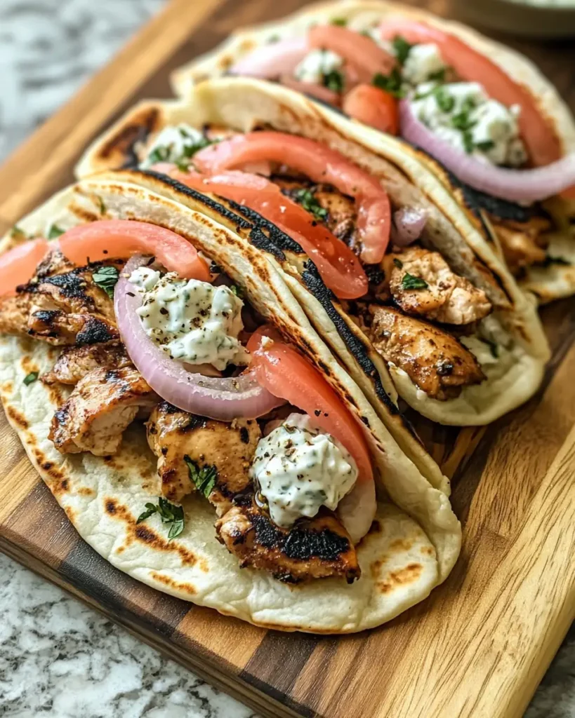 Mediterranean Chicken Gyros with Creamy Feta Tzatziki Recipe to Savor - Featured Image