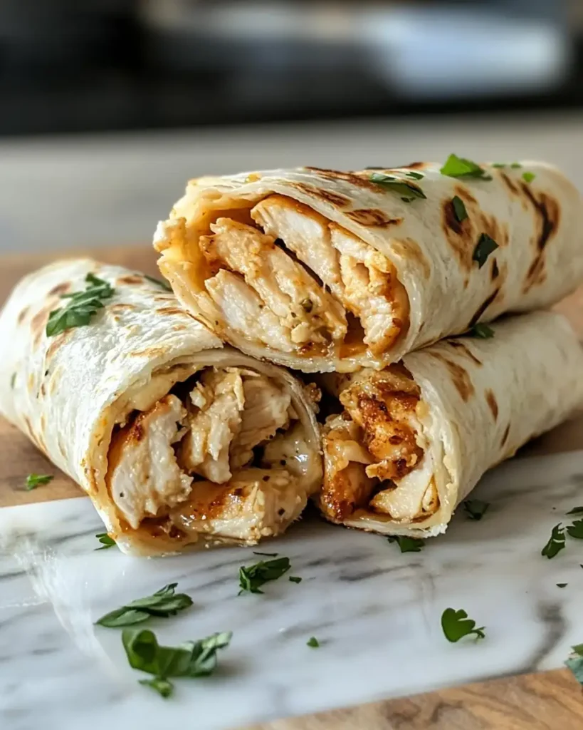Melty Garlic Chicken Wraps with Cheese That Will Melt Your Heart - Featured Image