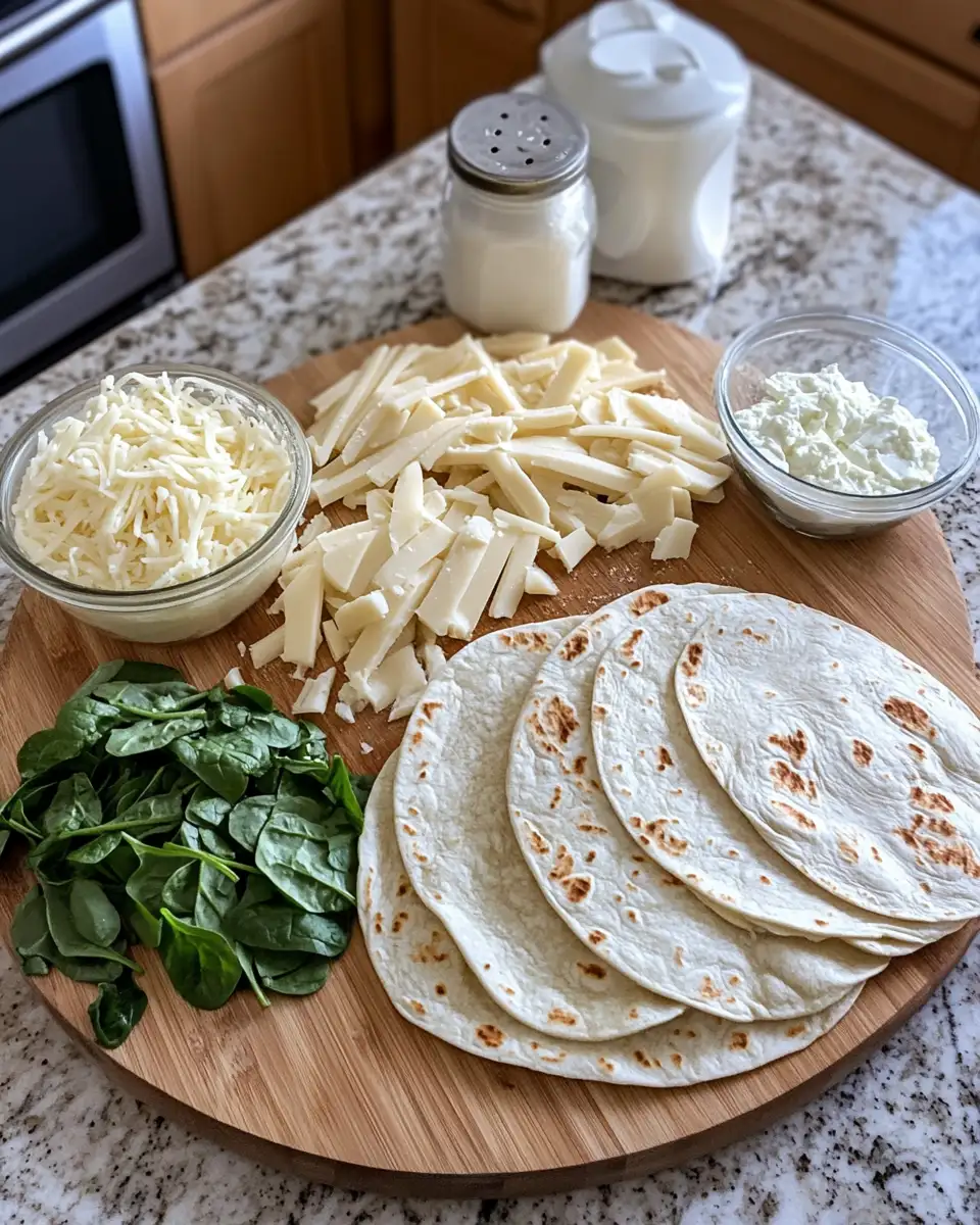 Ingredients for Melty Garlic Chicken Wraps with Cheese That Will Melt Your Heart