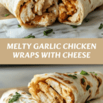 Melty Garlic Chicken Wraps with Cheese That Will Melt Your Heart