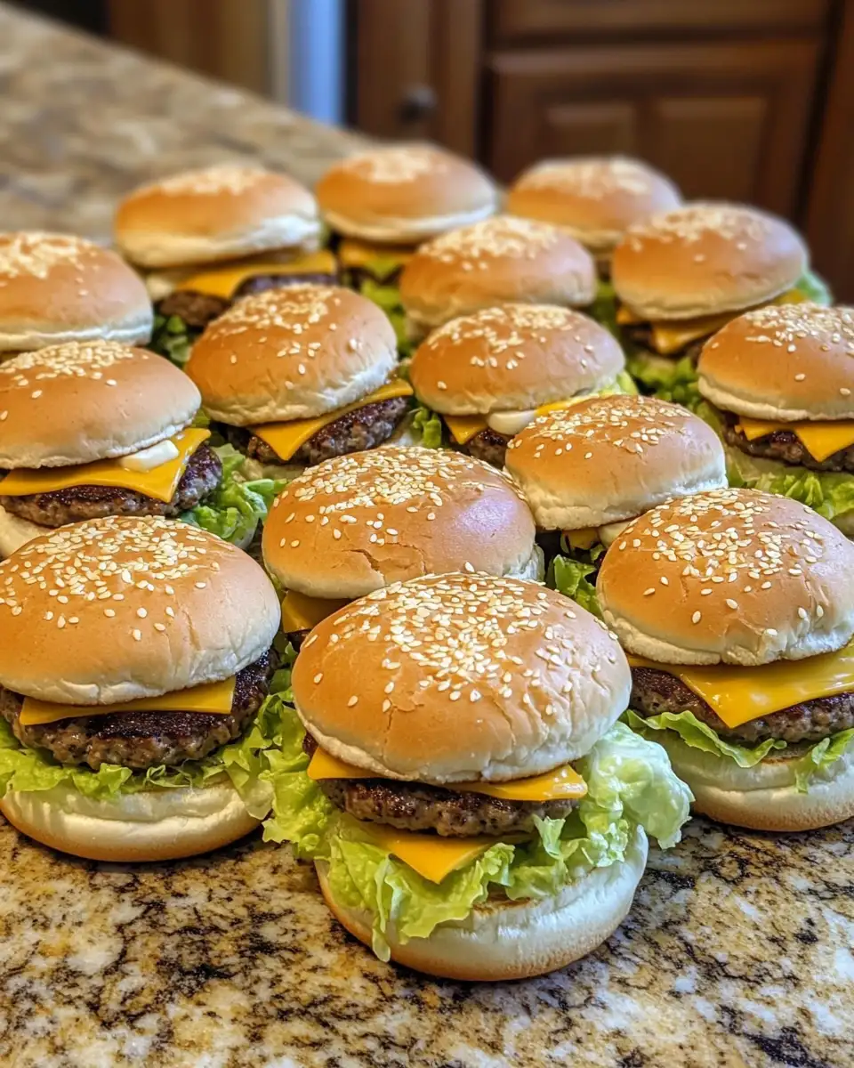 Ingredients for Mini Big Mac Cheeseburgers The Ultimate Bite-Sized Burger Delight