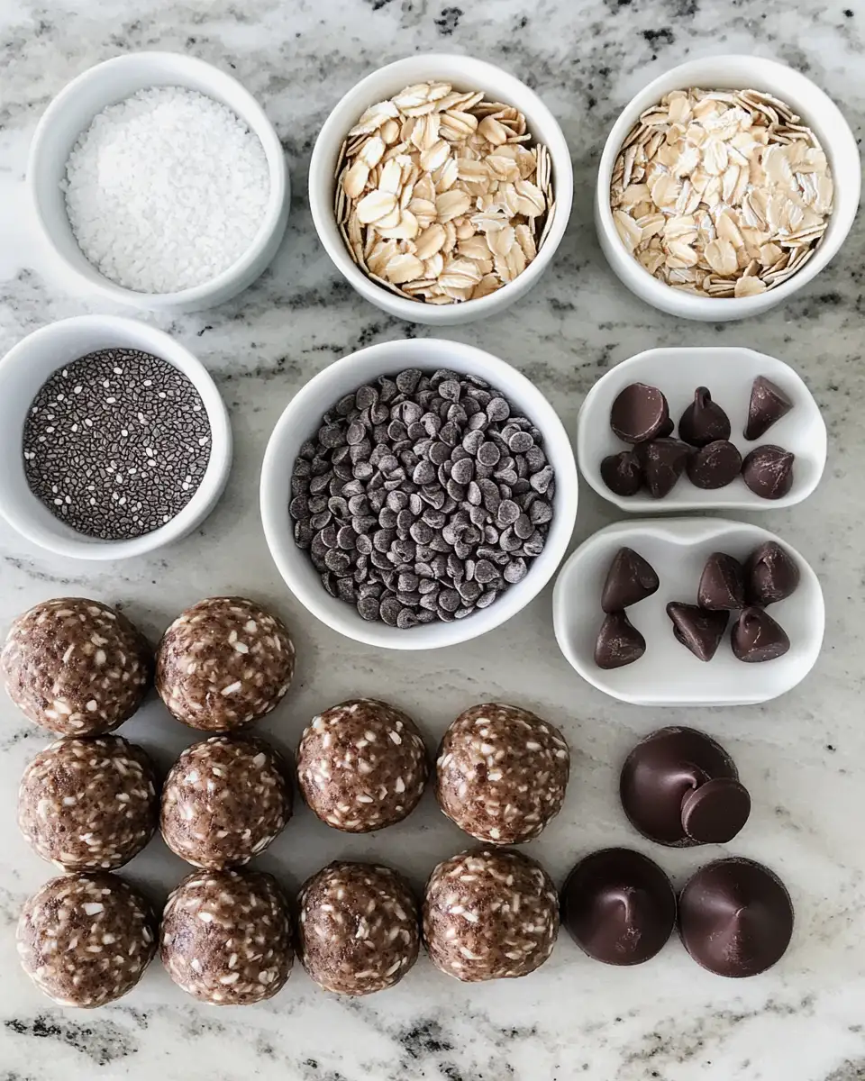 Ingredients for Energize Your Day with Refreshing Mint Chocolate Chip Protein Balls