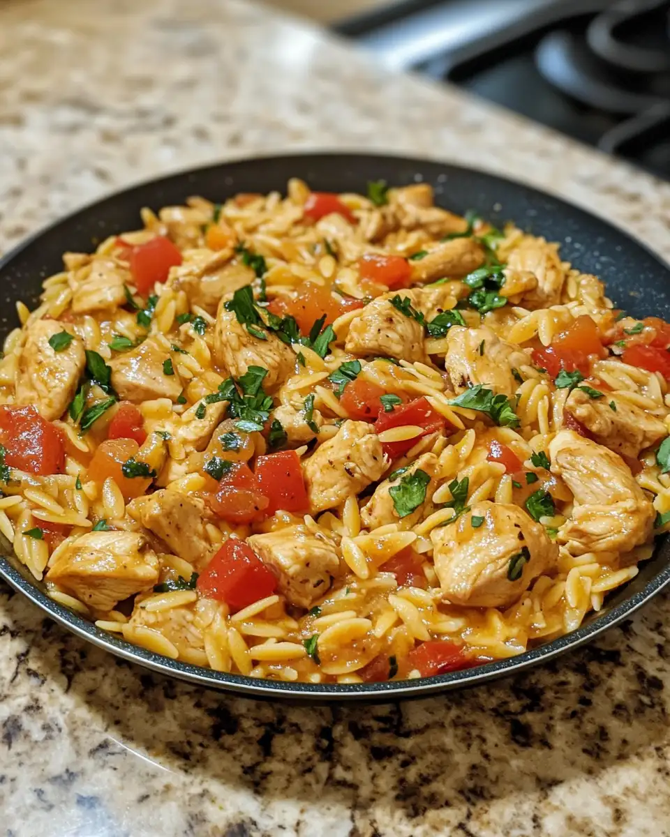 Final dish - Monterey Chicken One Pan Orzo Recipe for Easy Delicious Dinners