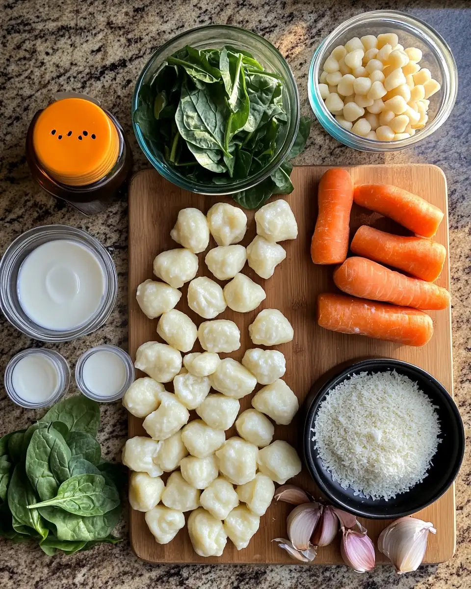 Ingredients for Discover the Creamy Comfort of Olive Garden Chicken Gnocchi Soup Recipe