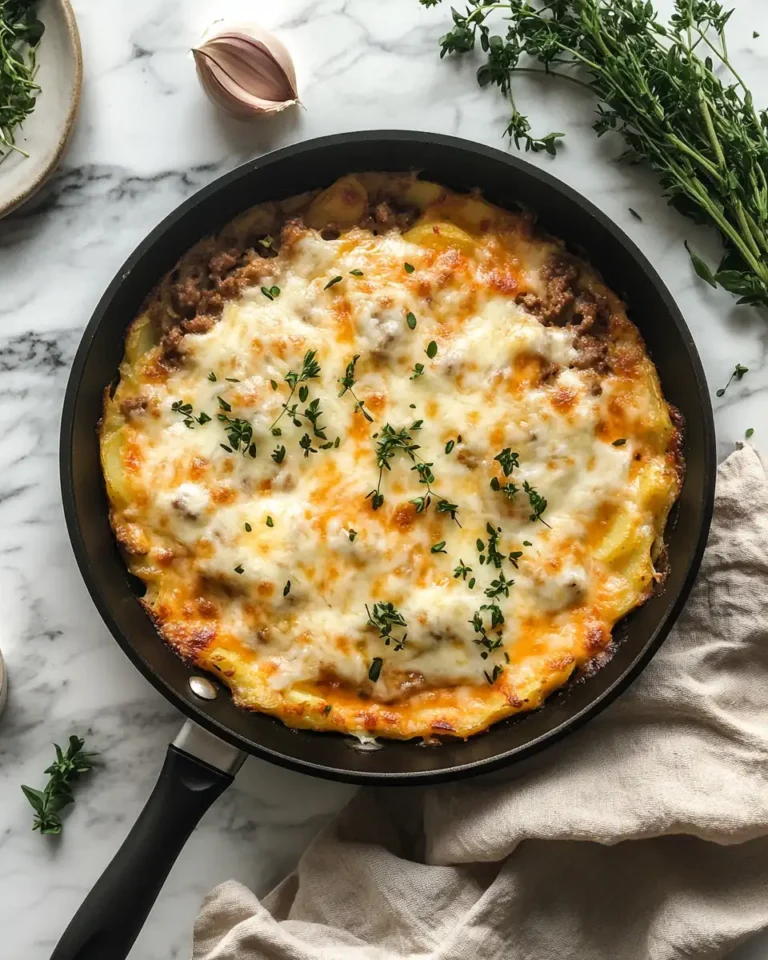 One-Pan Cheesy Potato and Meat Skillet That Will Steal Your Heart - Featured Image