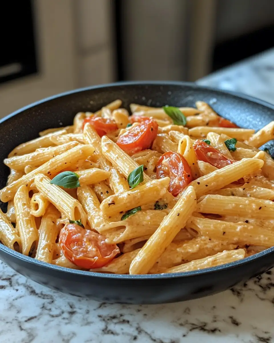 Final dish - One Pan Creamy Tomato Pasta Recipe for Quick and Delicious Dinners