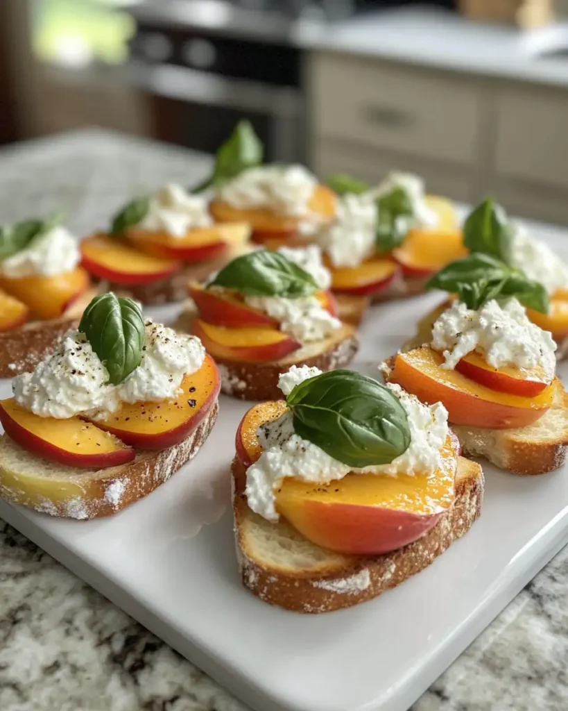 Peach Bruschetta With Whipped Ricotta A Fresh Twist on a Classic Favorite - Featured Image