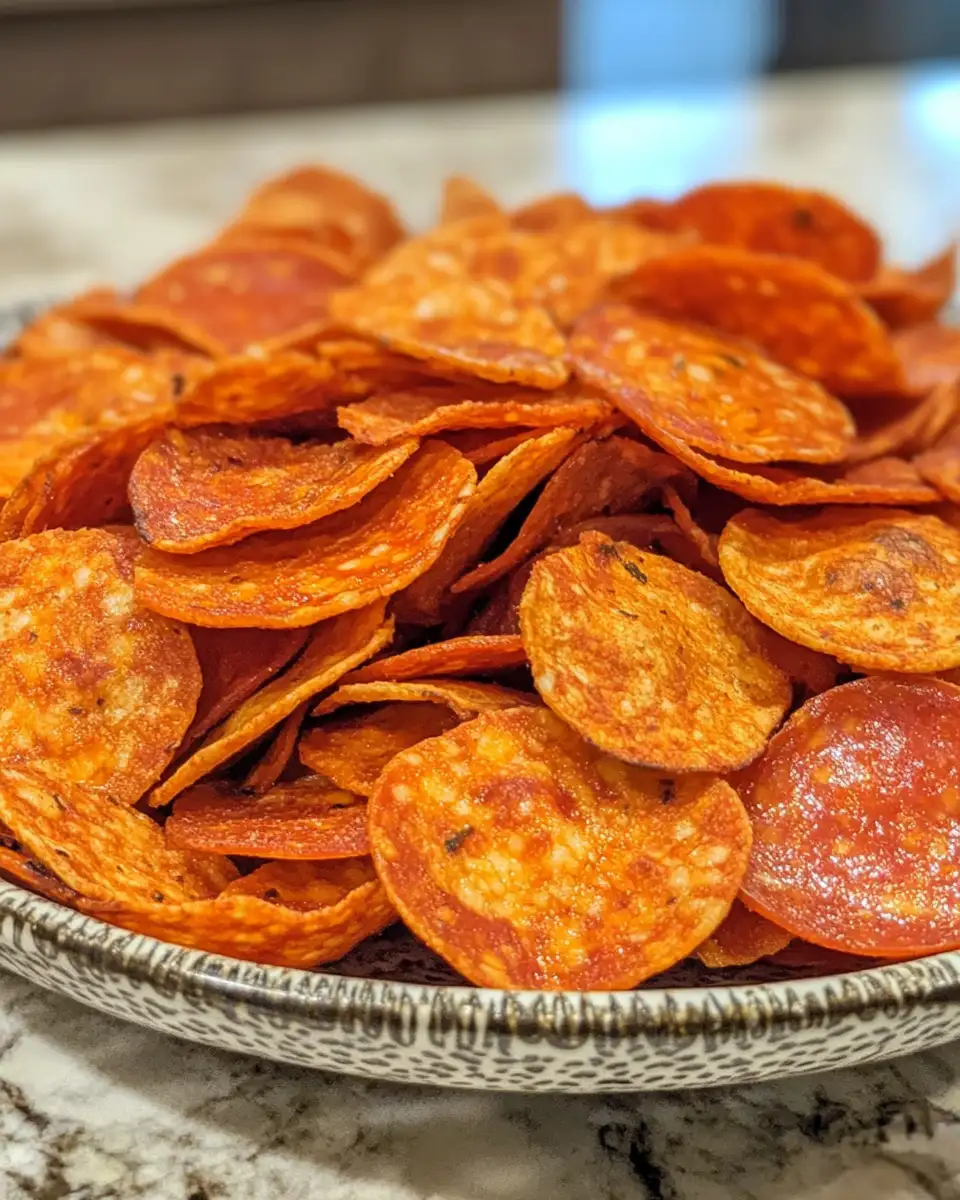 Final dish - Crispy Pepperoni and Cheese Crisps Recipe You Need to Try