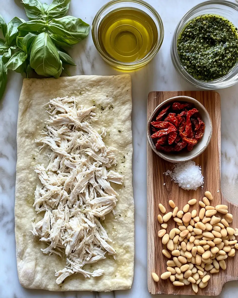 Ingredients for Irresistible Pesto Chicken Flatbread Recipe You Need to Try