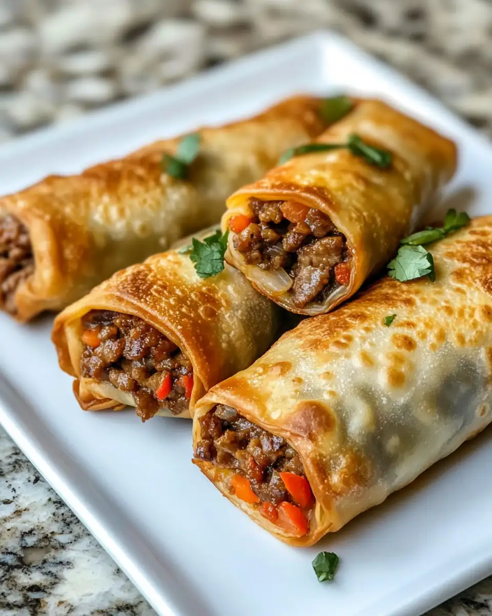 Final dish - Philly Cheesesteak Egg Rolls The Ultimate Fusion Snack You Need to Try
