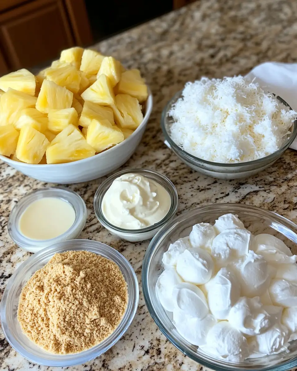 Ingredients for Tropical Delight Pineapple Cheesecakes You Have to Try