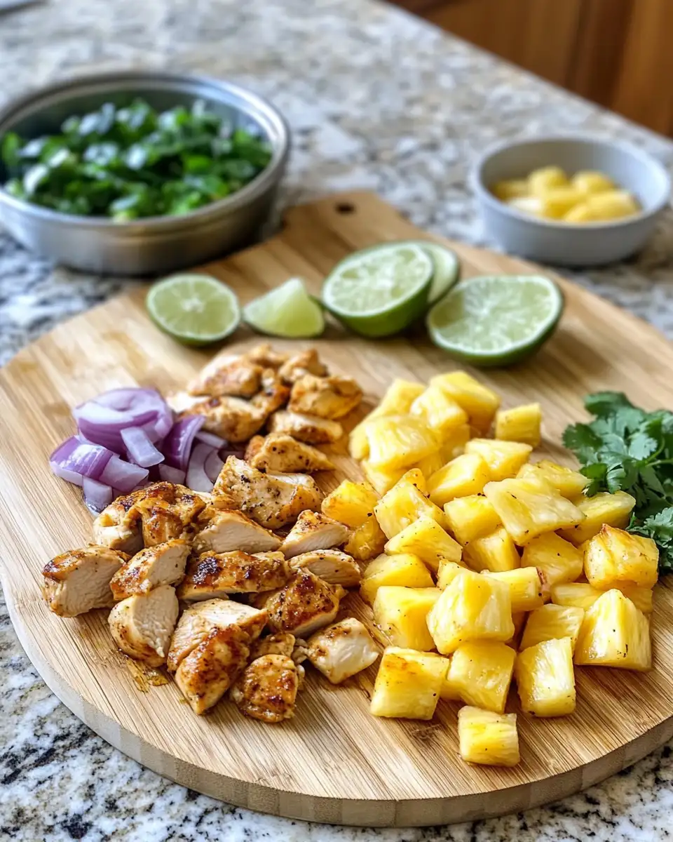 Ingredients for Tropical Twist Pineapple Chicken Tacos You Have to Try