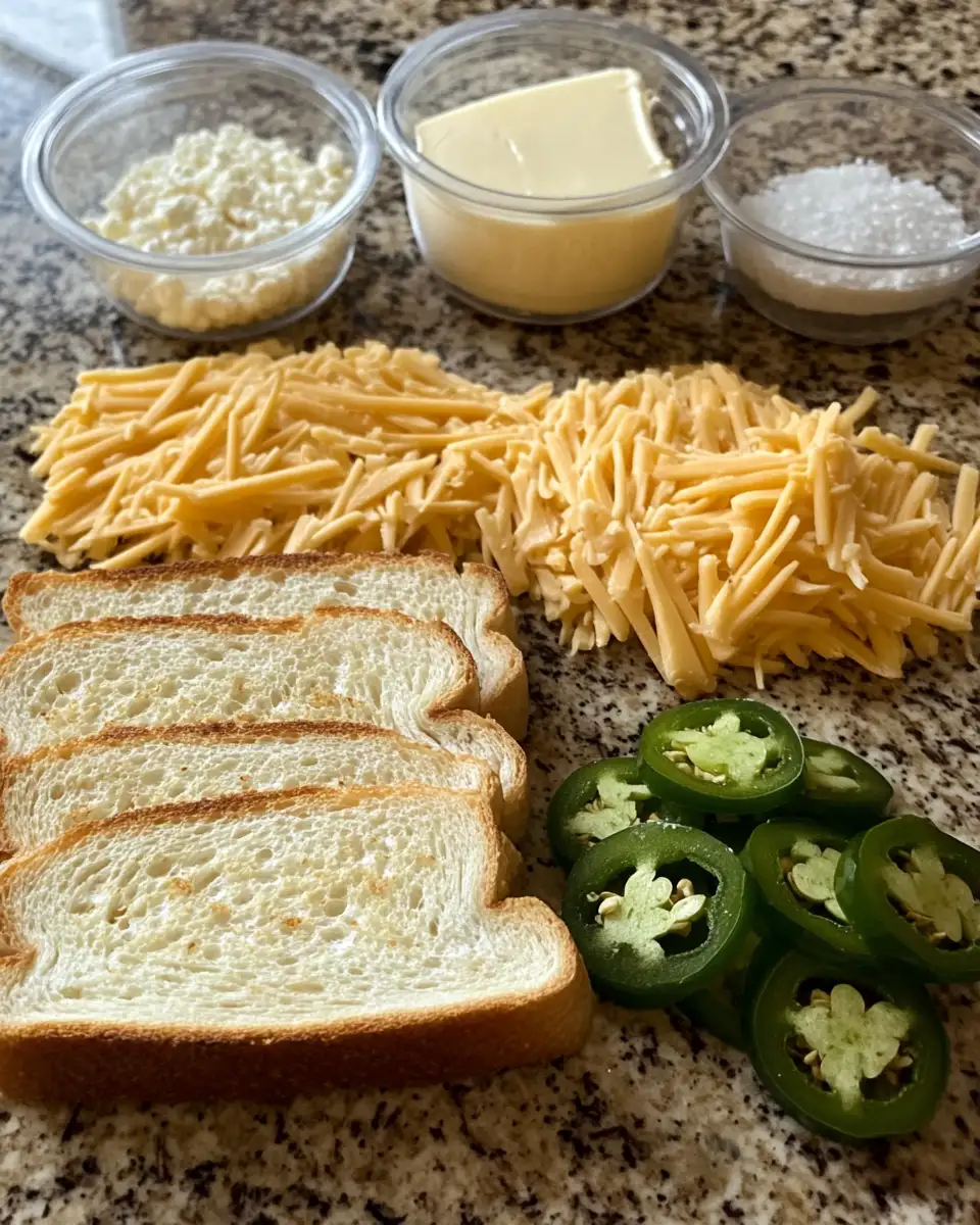 Ingredients for Ultimate Roasted Jalapeno Popper Grilled Cheese Recipe You Need to Try