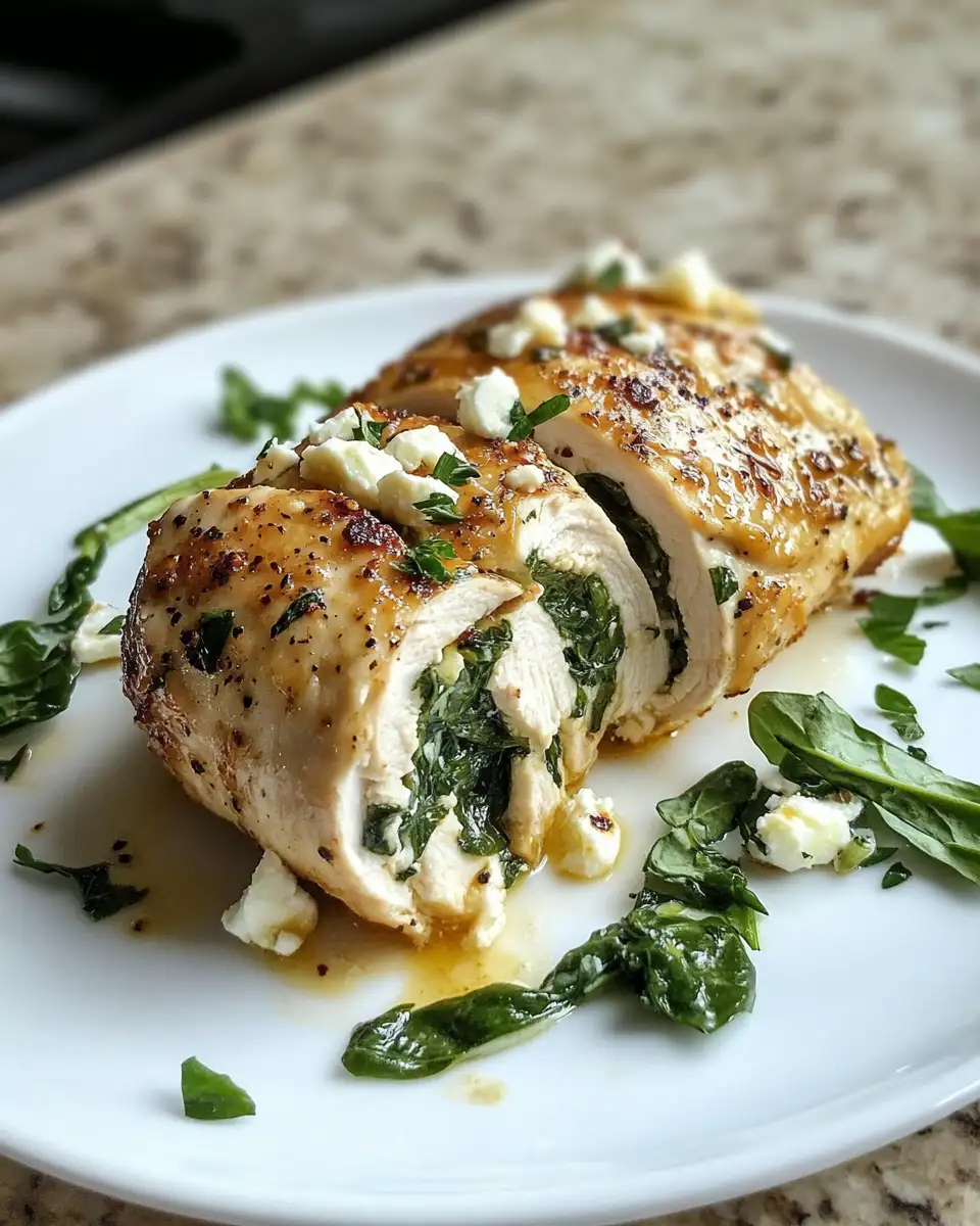 Final dish - Irresistible Rolled Chicken with Feta and Spinach Recipe to Try Tonight