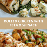 Irresistible Rolled Chicken with Feta and Spinach Recipe to Try Tonight