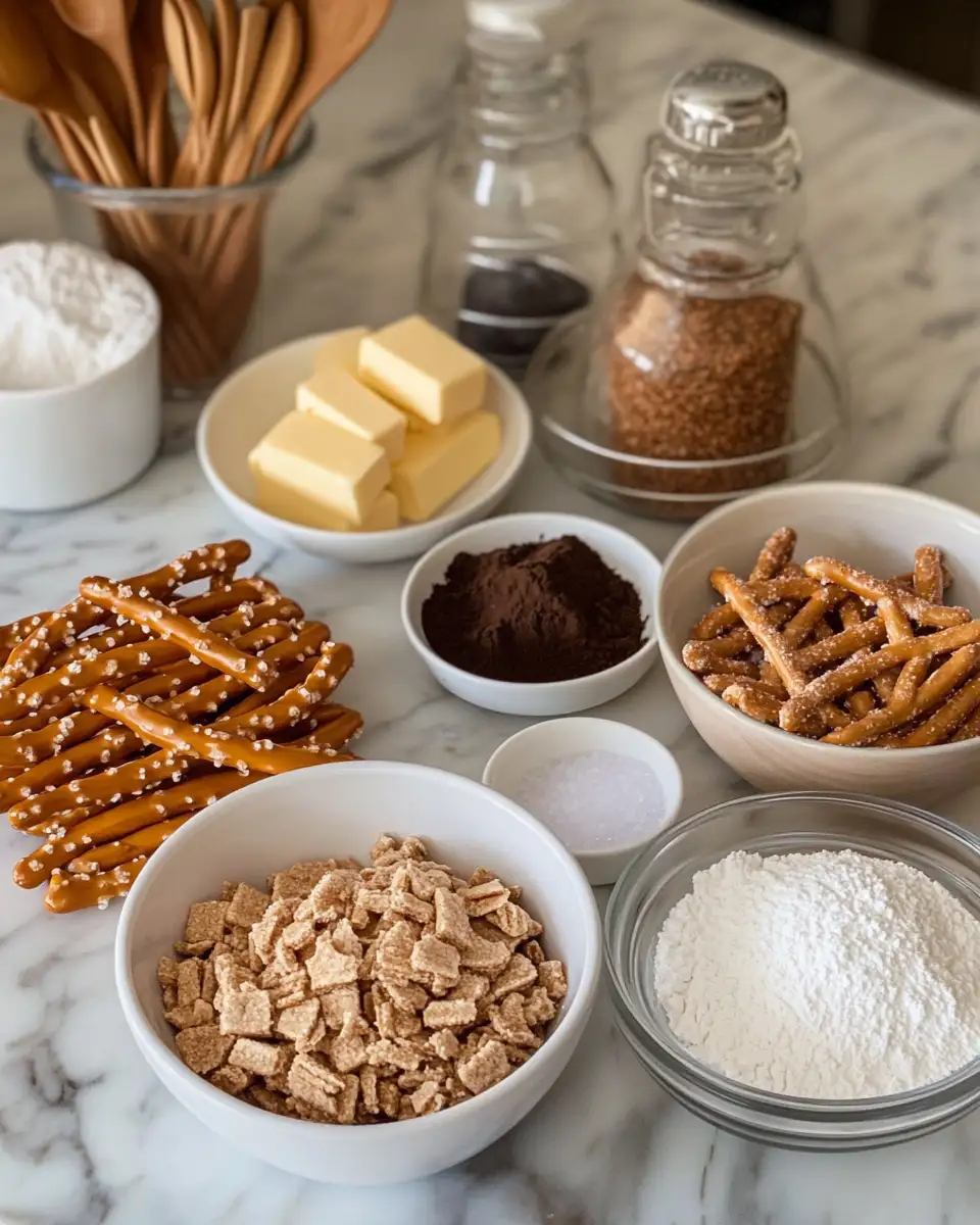 Ingredients for Irresistible Salted Caramel Pretzel Bark Recipe You Need to Try