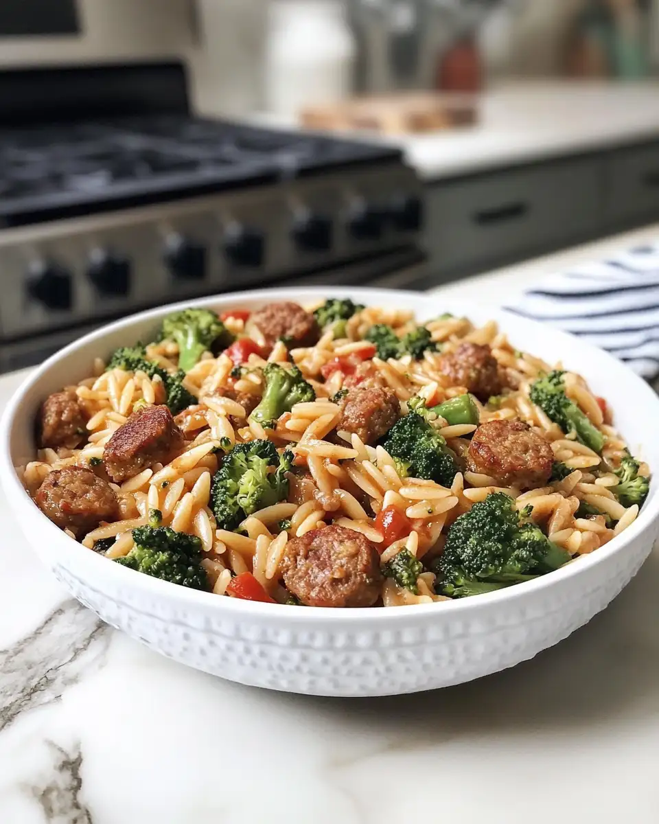 Hearty Sausage Broccoli Orzo Recipe Perfect for Busy Weeknights - Featured Image