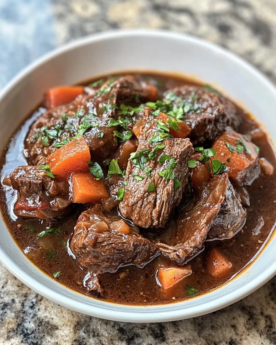 Final dish - Hearty and Easy Slow Cooker Beef Manhattan Recipe You’ll Love