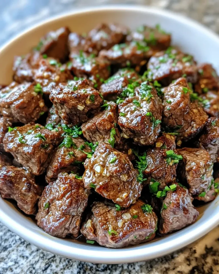 Melt-in-Your-Mouth Slow Cooker Garlic Butter Beef Bites Recipe - Featured Image