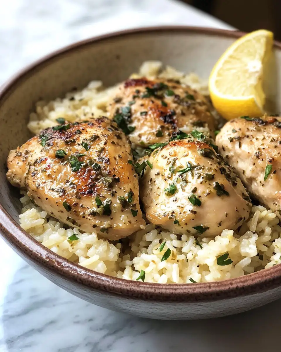 Easy Slow Cooker Lemon Herb Chicken and Rice Recipe for Busy Weeknights - Featured Image
