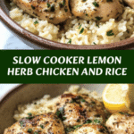 Easy Slow Cooker Lemon Herb Chicken and Rice Recipe for Busy Weeknights