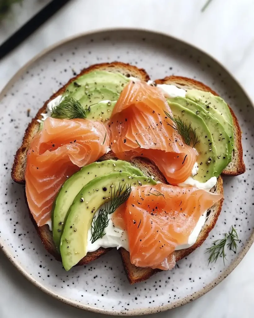 Elevate Your Breakfast with Smoked Salmon Avocado Toast with Creme Fraiche and Dill - Featured Image