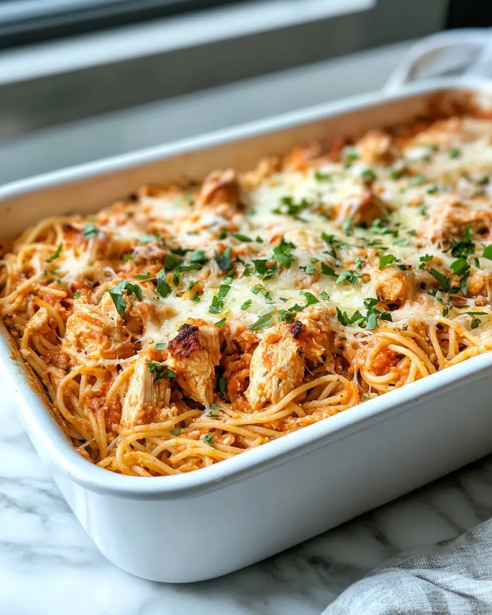 Final dish - Ultimate Southern Chicken Spaghetti Casserole Recipe to Warm Your Soul