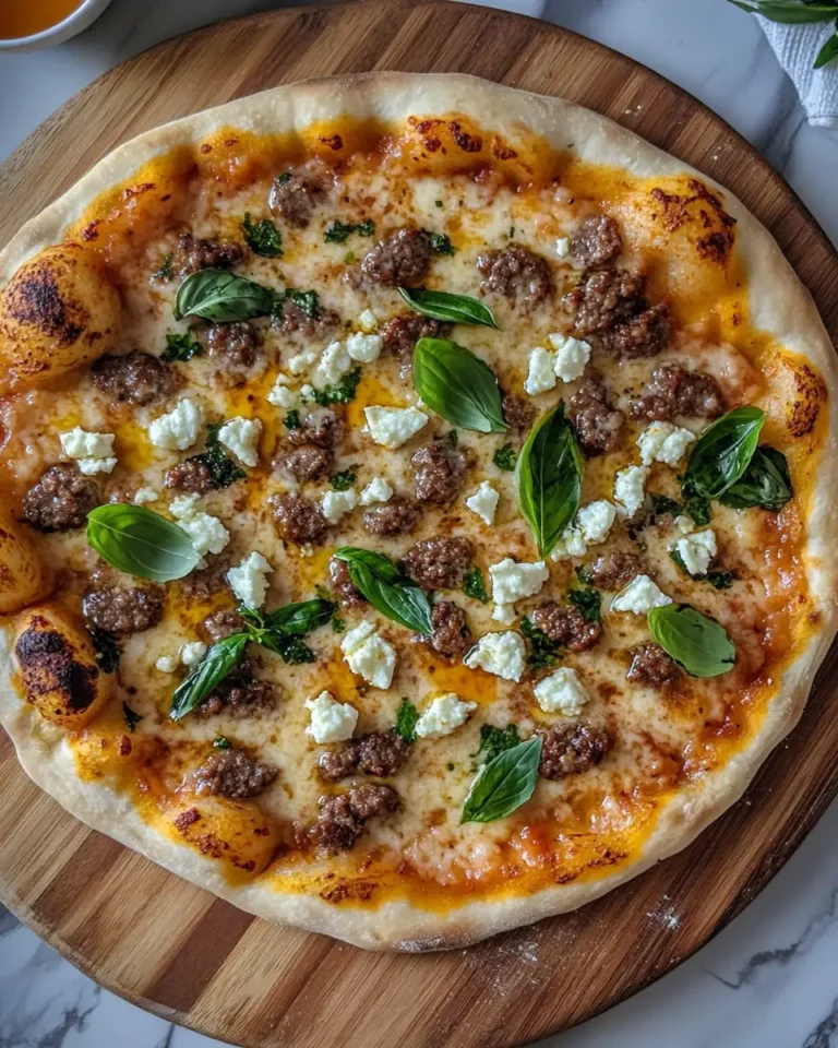Spicy Hot Sausage Feta Honey Pizza That Will Ignite Your Taste Buds - Featured Image