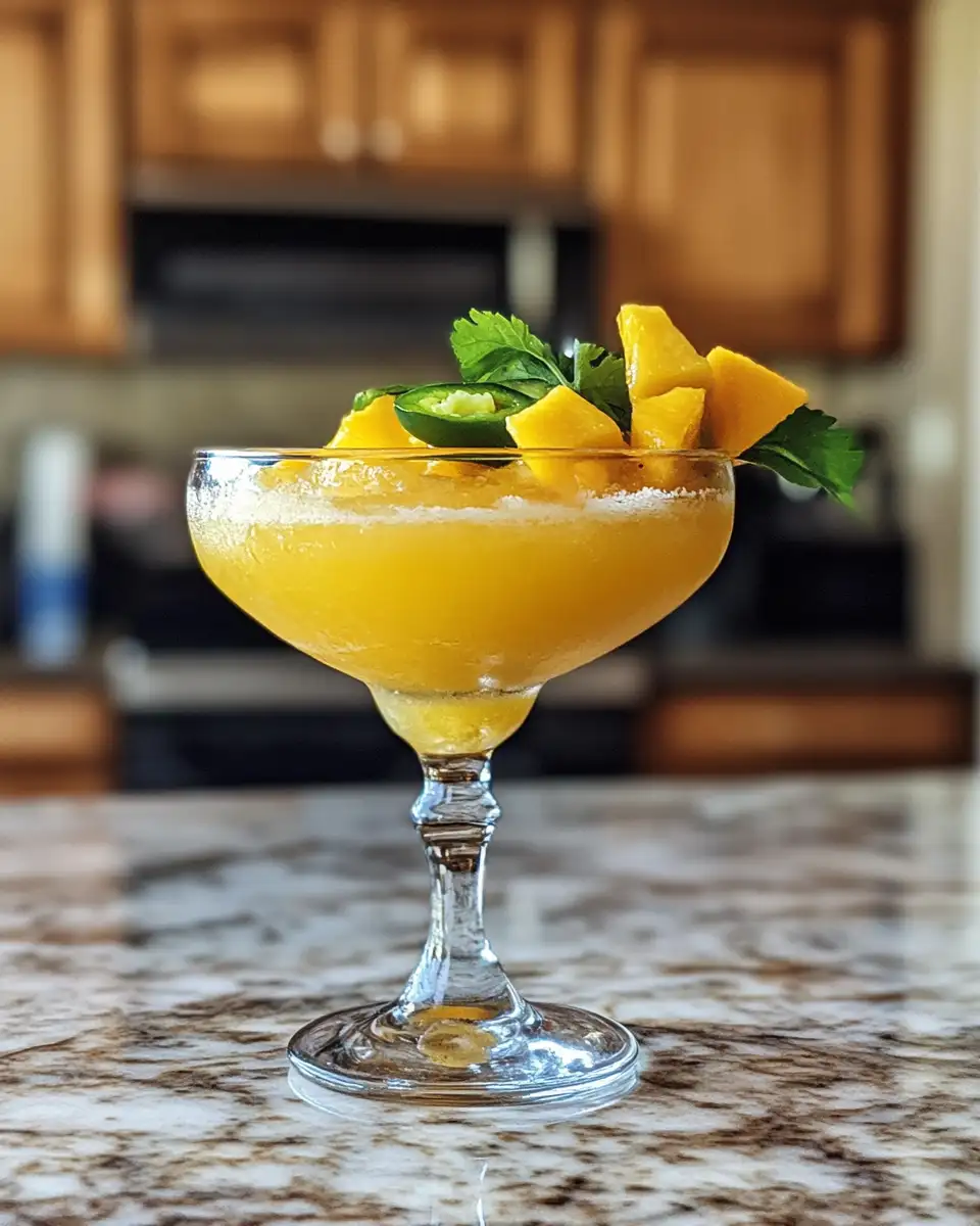 Final dish - Turn Up the Heat with a Spicy Mango Jalapeño Margarita